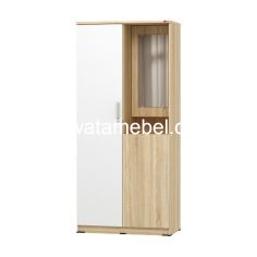 Wardrobe 2 Doors - Activ Spin LPM 231 / Sonoma Oak - White